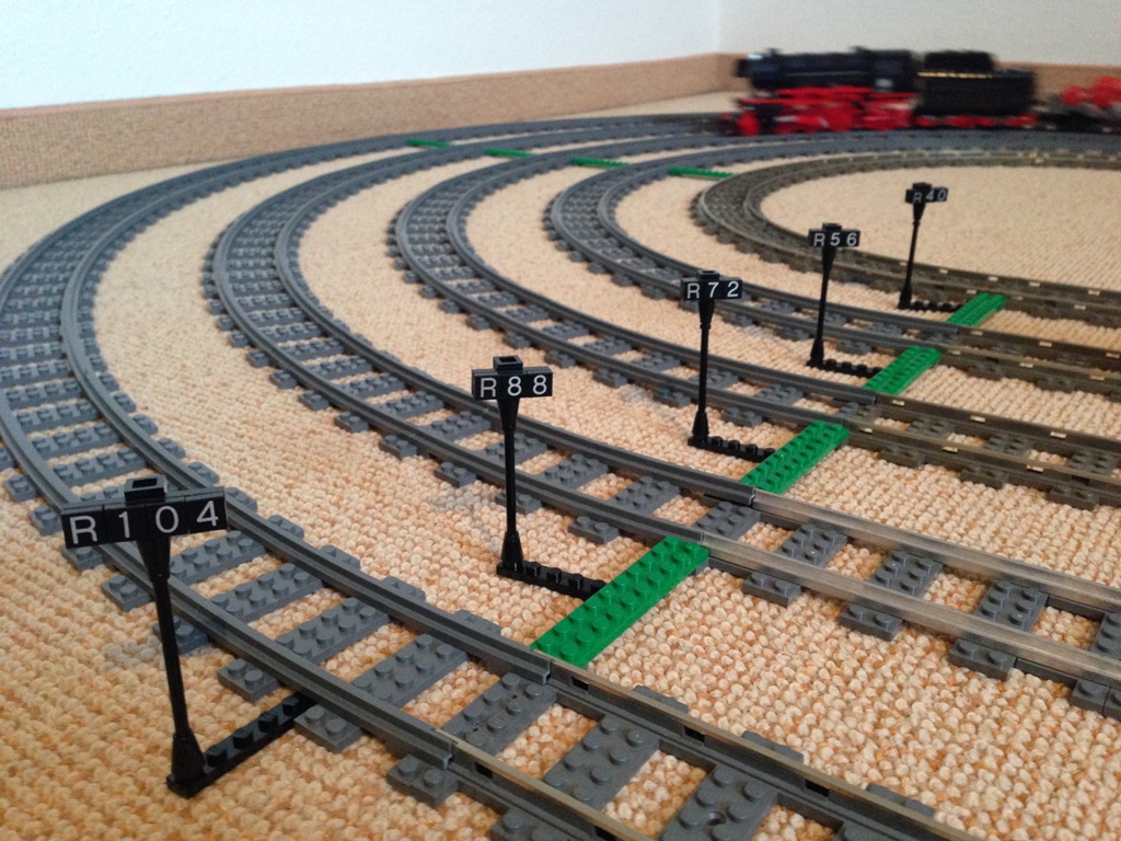 20 x Lego System Schiene blau Innen glatt Gebogen Kurve Zug Eisenbahn Schienen 4,5 V 12 V 3230a