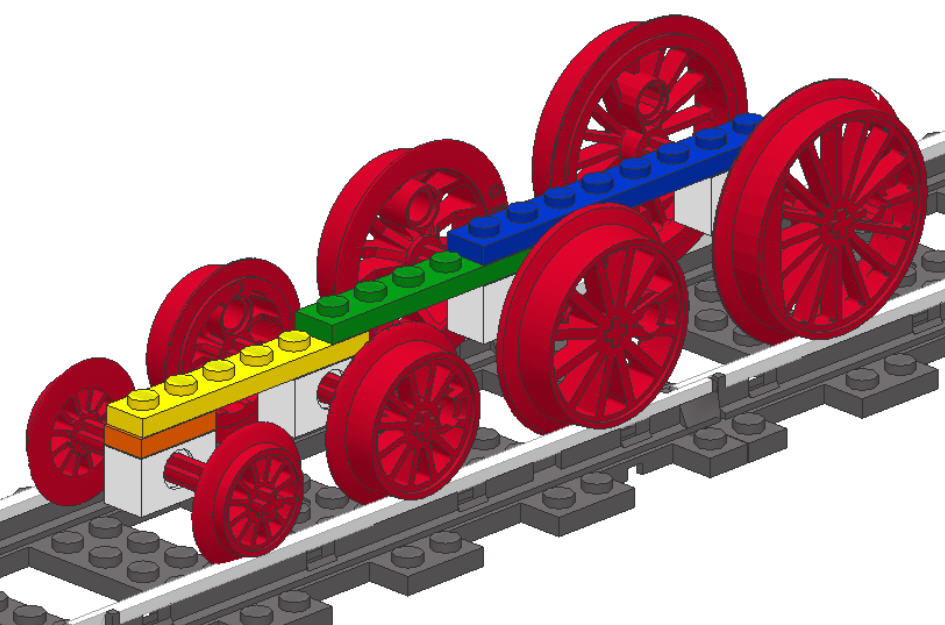 Tyres Lego ® 4 Wheels with 12 Studs with Gimmi Train Train Locomotive Top 