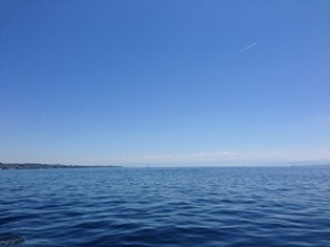 Auf der Fähre zwischen Meersburg und Konstanz
